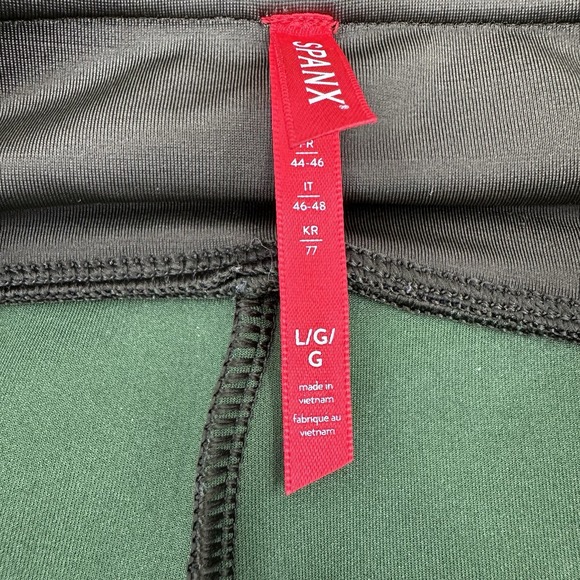 Spanx Faux Suede Leggings Women's XL Olive Green Pull On Shaping‎ Casual 20322R - Picture 4 of 5